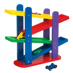 Koka attīstoša rotaļlieta trase Bino Ramp Racer 84070