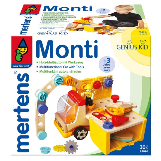Koka attīstoša mašīna Bino Multifunctional Car with Tools 84090
