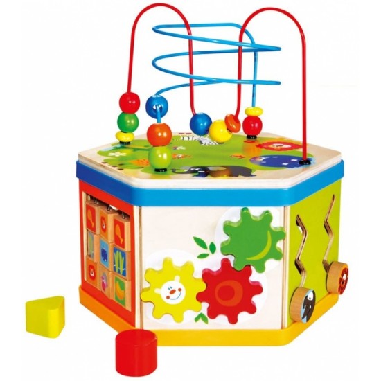 Koka attīstoša rotaļlieta motorika Bino Activity Toy 7 in 1 84186