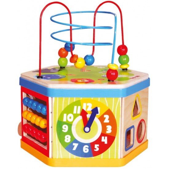 Koka attīstoša rotaļlieta motorika Bino Activity Toy 7 in 1 84186
