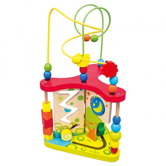 Koka attīstoša rotaļlieta centrs motorika Bino Triangle Activity Toy 84202