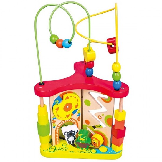 Koka attīstoša rotaļlieta centrs motorika Bino Triangle Activity Toy 84202