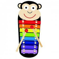 Koka mūzikas instruments ksilofons Bino Xylophone Monkey 86592