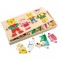 Koka attīstoša spēle puzle Bino Puzzle Put on Clothing Family 88016