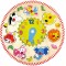 Koka attīstoša rotaļlieta pulkstenis puzle Bino Wooden Clock Peg Puzzle 88062