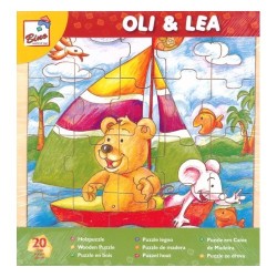 Koka attīstoša puzle Bino Wooden Puzzle Oli&Lea 88089