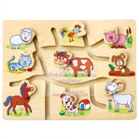 Koka labirints Atrodi pareizu galvu - Fērma Bino Will You Find the Right Head? Farm 88097