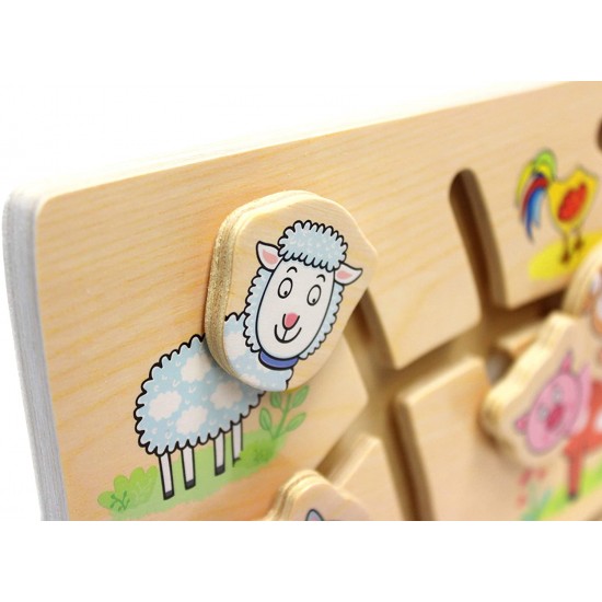 Koka labirints Atrodi pareizu galvu - Fērma Bino Will You Find the Right Head? Farm 88097