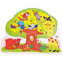 Koka attīstoša puzle Bino Puzzle Jungle 88119