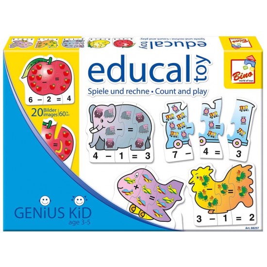 Puzle spēle Mācamies skaitīt Bino Play and Count 88257