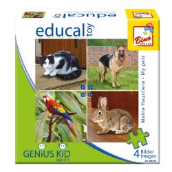 Puzles mazuļiem Bino Puzzles Progressive My Pets 6-8-10-12pcs 88259