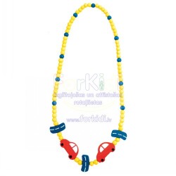 Rotaslieta koka krelles Bino Necklace Cars 9989084