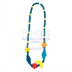 Rotaslieta koka krelles Bino Necklace Moon&Stars 9989085
