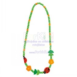 Rotaslieta koka krelles Bino Necklace Ladybug 9989086