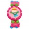 Rotaslieta koka pulkstenis Bino Watch Fairy Pink 9086042