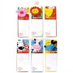Koka suvenīrs klipsis ar magnētu un piezīmju blociņš Bino Magnetic Animals 9984191
