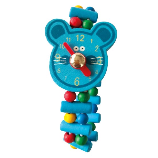 Rotaslieta koka pulkstenis Bino Wooden Watch Mouse 9987140