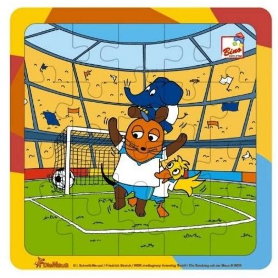 Koka attīstoša puzle Bino Wooden Puzzle Mouse 13506