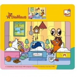 Koka attīstoša puzle Bino Wooden Puzzle Mouse 13510