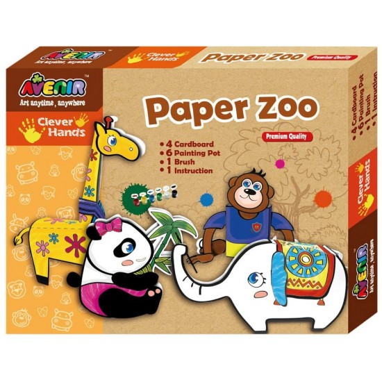 Radošais komplekts Bino Paper Zoo CH1090