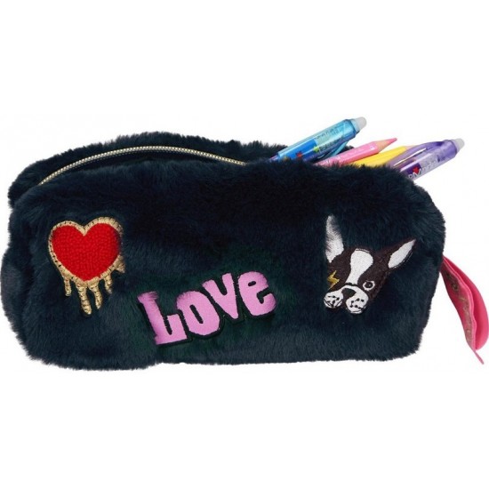 Somiņa - penālis Depesche Top Model Plush Pencil Case Dark Blue 10684