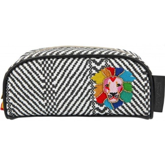 Kosmētikas somiņa Depesche Top Model Make-up bag Black & White 10975