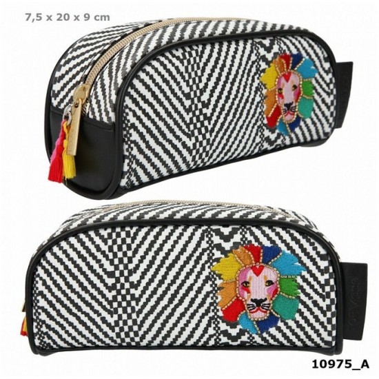 Kosmētikas somiņa Depesche Top Model Make-up bag Black & White 10975