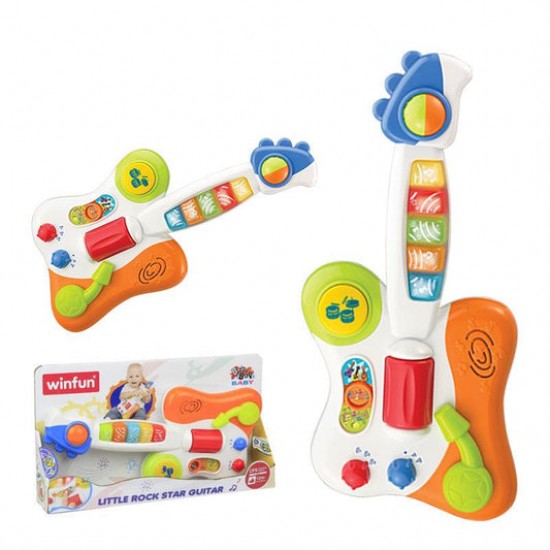 Muzikāla rotaļlieta ģitāra Winfun Little Rock Star Guitar with light and sound 002000