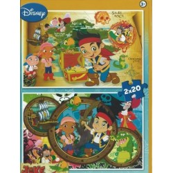 Puzles 2x20 gab. Clementoni Disney Jake puzzles 2x20 pcs 07011