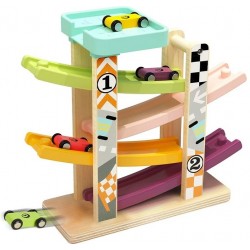 Attīstoša rotaļlieta trase Top Bright Car Racetrack - Racer City Wood Ramp Racer 120272