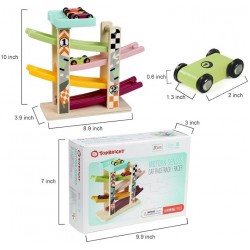 Attīstoša rotaļlieta trase Top Bright Car Racetrack - Racer City Wood Ramp Racer 120272