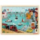 Koka attīstoša puzle Top Bright Wooden Puzzle City 100 pieces 29.5x39.5cm 120391