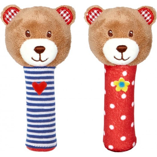 Mīksta rotaļlieta ar pīkstuli Die Spiegelburg Quitscher Baby Teddy Plush Squeaker 13cm 2 assorted 15272