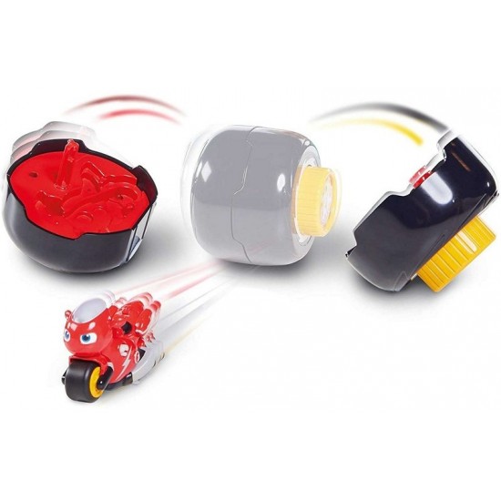 Rotaļu komplekts motocikls Tomy Ricky Zoom Wind and Launch Red 20058A1