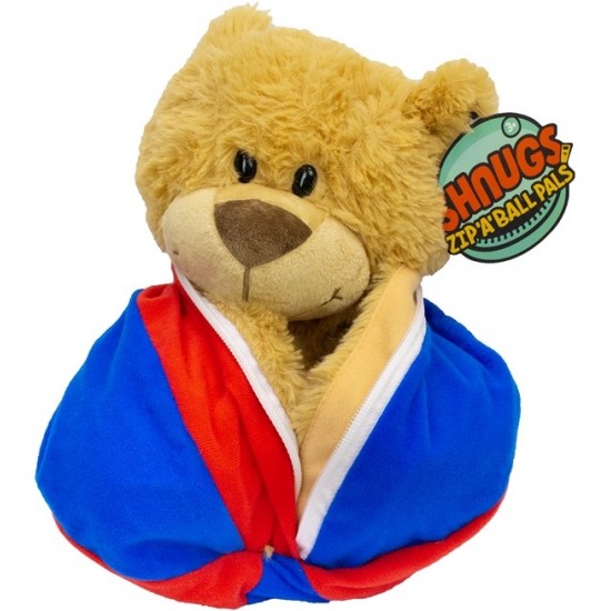 Mīksta rotaļlieta lācis - bumba Mookie Shnugs Zip'A'Ball Pals Plush  Bear Max 2363