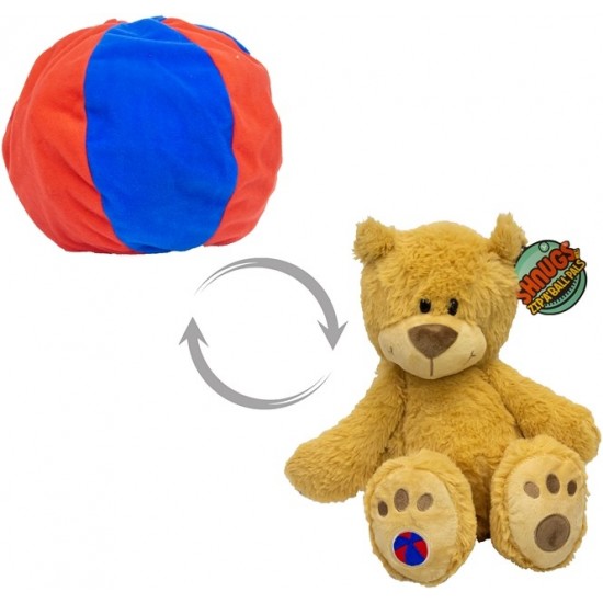 Mīksta rotaļlieta lācis - bumba Mookie Shnugs Zip'A'Ball Pals Plush  Bear Max 2363