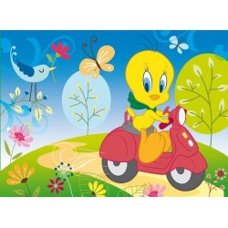 Clementoni Tweety Happy Color Maxi 30pcs Puzzle + Color By Number 23633