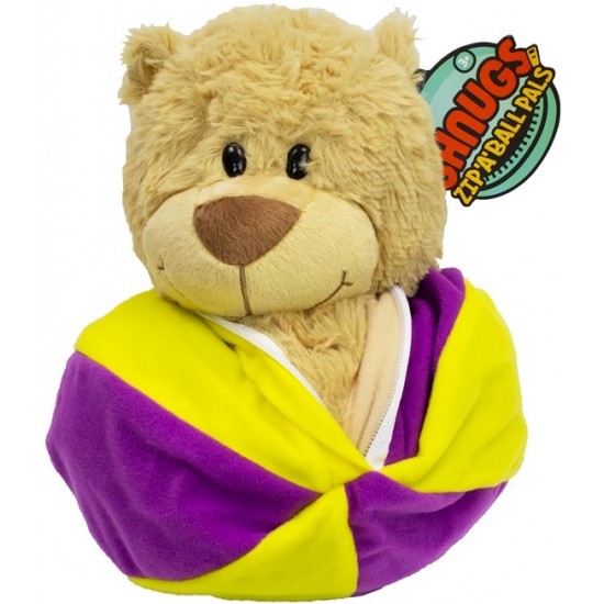 Mīksta rotaļlieta lācis - bumba Mookie Shnugs Zip'A'Ball Pals Plush  Bear Eva 2364