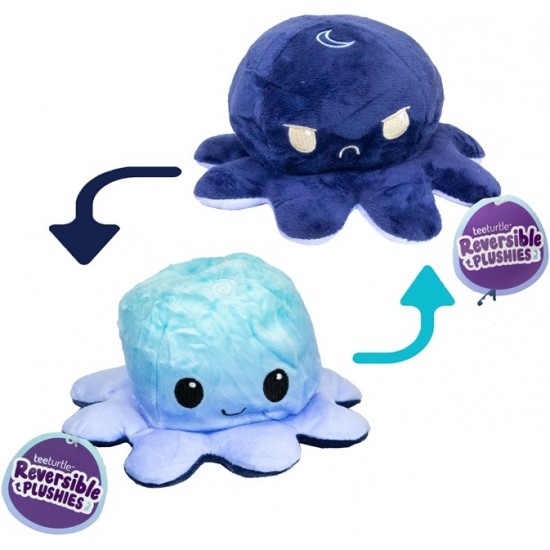 Mīksta rotaļlieta Tee Turtle Reversible Octopus Plush High Quality Eco (vaccuum packed) blue 2485-TY/36057