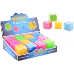 Game Brainteaser Maze Cube in display 4 assorted 25034