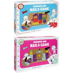 Attīstoša spēle ar āmuru un nagliņām Hammer and Nails Game 2 assorted 2575239