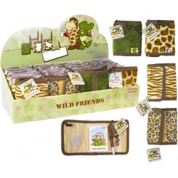 Maciņš Nici Wild Friends Wallet/Mini Notepad with Pen assorted 27868