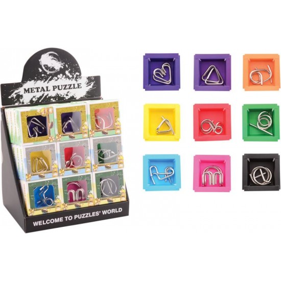 Spēle Mini Brainteaser Metal Logical Puzzle 9 assorted 28150