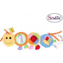 Attīstoša rotaļlieta grabulis Sunkid Plush Caterpillar Baby Activity 29753