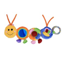 Attīstoša rotaļlieta grabulis Sunkid Plush Caterpillar Baby Activity 29753