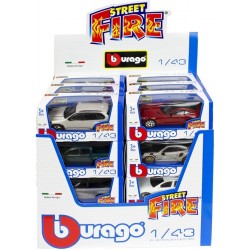 Automašīna - transports Burago Die Cast Cars 1:43 10 assorted Street Fire Serie 30000
