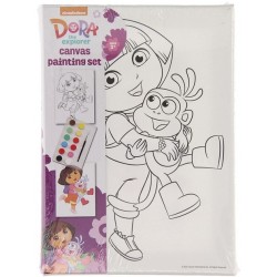 Kanva+12 krāsas Dora the Explorer Canvas Painting Set 18x25cm 30900