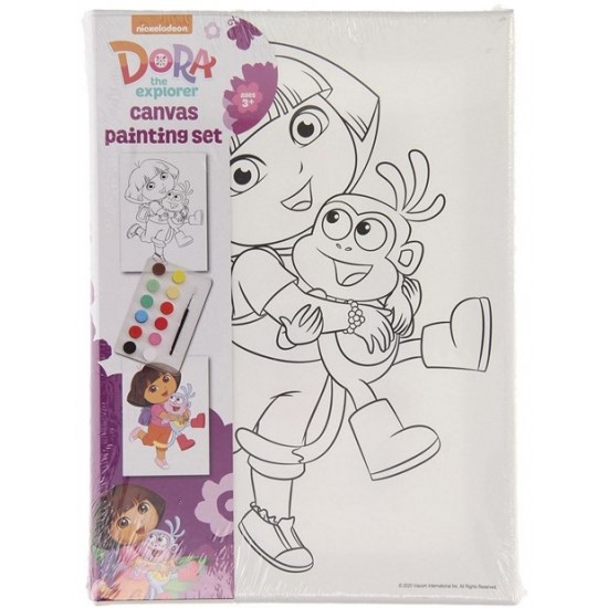 Kanva+12 krāsas Dora the Explorer Canvas Painting Set 18x25cm 30900