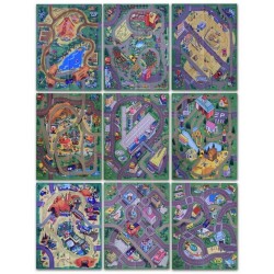 Rotaļu paklājiņš ceļš+auto Pleasure Ground play mat 80x70cm+auto assorted 314278