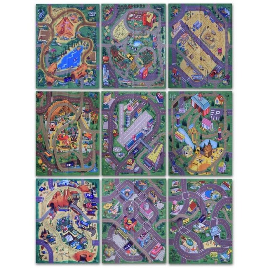 Rotaļu paklājiņš ceļš+auto Pleasure Ground play mat 80x70cm+auto assorted 314278